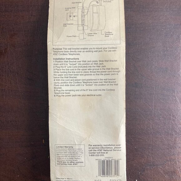 VINTAGE AT&T Wall Bracket for AT&T Cordless Phones - Picture 2 of 2